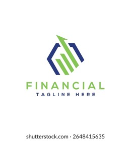Diseño de logotipo financiero moderno Creative Marketing Contabilidad Empresa de inicio