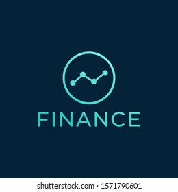 modern and  financial logo  design vector icon element. graph chart and bar finance logo concept.