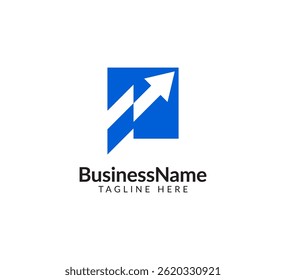 Modern financial logos, arrow designs for trading, investment, finance, statistic, accounting or marketing business