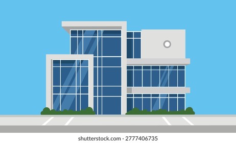 Modern Financial Office Flat Design Illustration Concept