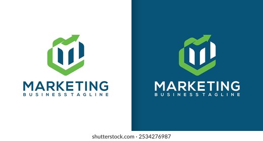 Diseño moderno del logotipo del Vector financiero para la empresa de consultoría de negocios de inversión, contabilidad financiera