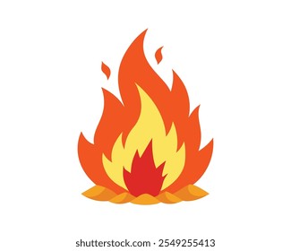 Vector moderno de fuego y llama Gráfico