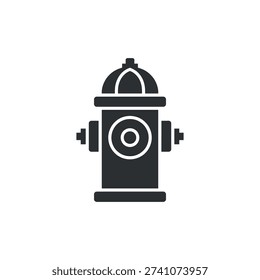 Modern fire hydrant icon for urban infrastructure designs