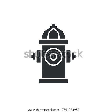 Modern fire hydrant icon for urban infrastructure designs