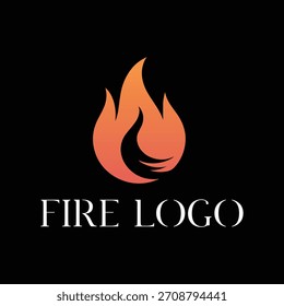 Ilustración vectorial moderna del icono del fuego. Símbolo de llama ardiente Abstractas para un concepto de diseño de logotipo de empresa creativa