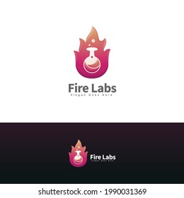 modern fire labs logo template