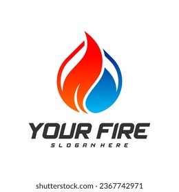 Modern fire logo concept or icon design. Vector illustration