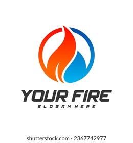 Modern fire logo concept or icon design. Vector illustration