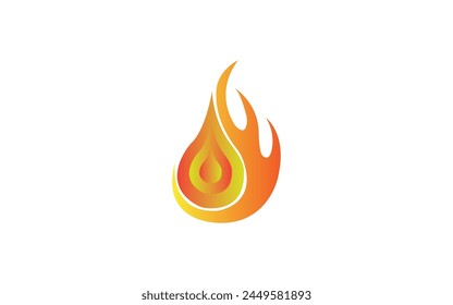 Concepto moderno del logotipo del fuego o diseño del icono. Ilustración vectorial