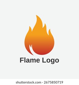 Diseño moderno del logotipo del fuego, símbolo de la llama del Vector, silueta ardiente caliente del fuego, icono creativo para la identidad empresarial