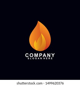 Modern fire logo or icon design. Vector illustration