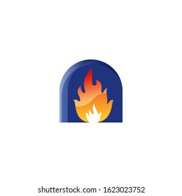 Modern fire logo or icon design. Vector illustration