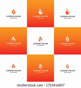 modern fire logo or icon design ,eps 10