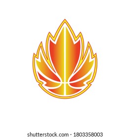 Modern fire logo or icon design and Vector illustration