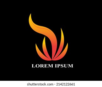Modern fire logo or icon design. Vector illustration
