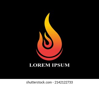 Logo de fuego moderno o diseño de iconos. Ilustración del vector