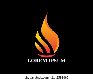 Modern fire logo or icon design. Vector illustration