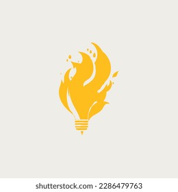 Modern fire logo or icon design, fire logo minimalist design colorful Vector illustration