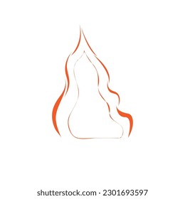 Modern fire logo or icon design. Vector illustration