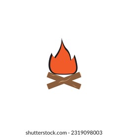 Modern fire logo or icon design. Vector illustration
