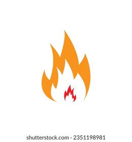 Modern fire logo or icon design. Vector illustration.