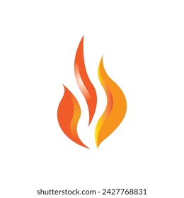 

Modern fire logo or icon design. Vector illustration