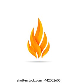 Modern fire logo or icon design. Vector illustration