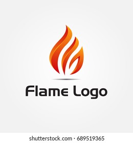 modern fire logo vector icon