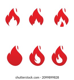 Modern Fire logo Vector Set 