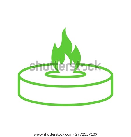 Modern Fire pit icon. Isolated on white background. Blue icon