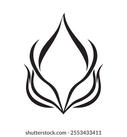 Modern Fire Silhouette Vector for Creative Branding