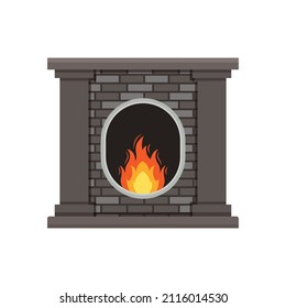 Modern fireplace vector illustration. eps 10