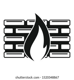 Modern firewall icon. Simple illustration of modern firewall vector icon for web design isolated on white background