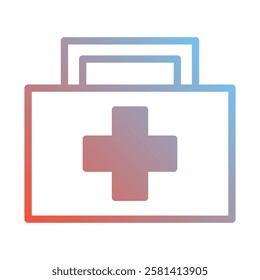 Modern First Aid Kit Icon with Gradient Design