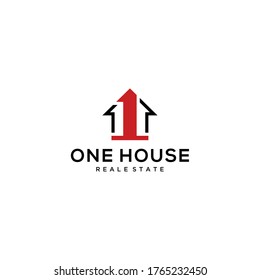 Modern First House Real Estate , Property And Construction Logo Design.