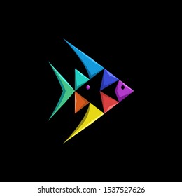 modern fish logo concept design