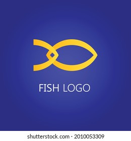 Modern fish logo. simple logo design.