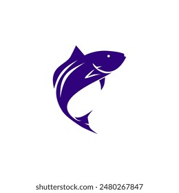 Diseño de Ilustración vectorial de ícono de Plantilla de logotipo de pescado moderno.	
