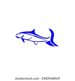 Modern fish logo template icon vector illustration design.	