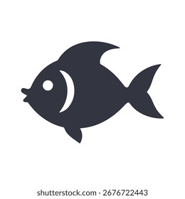 Modernes abstraktes Fischvektor-Design, das Wasser, Natur und Meerestierkultur symbolisiert
