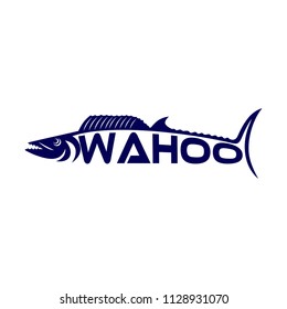 Modern fish Wahoo logo