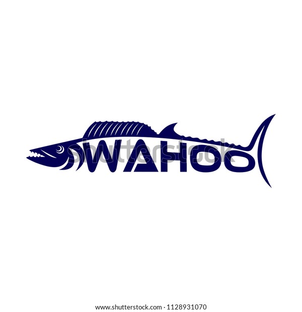 Modern Fish Wahoo Logo Stock Vector (Royalty Free) 1128931070