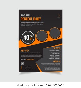 Modern Fitness & Gym Flyer For Fitness Center