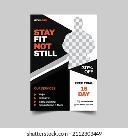Modern fitness gym flyer design template 