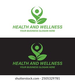 Modern fitness, spa, health ,wellness, fitness, gym, yoga, counseling, therapy, healthcare, mental health, logo design