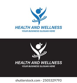 Modern fitness, spa, health ,wellness, fitness, gym, yoga, counseling, therapy, healthcare, mental health, logo design