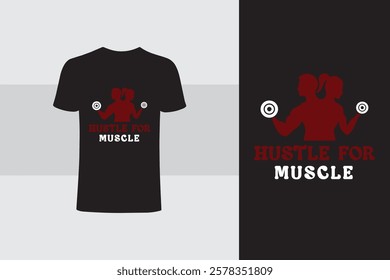 Modern Fitness T Shirt Design Template 