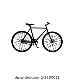 modern fixie bike side view vector illustration silhouette vector