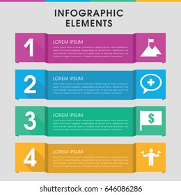 Modern flag infographic template. infographic design with flag icons includes man with flags. can be used for presentation, diagram, annual report, web design.