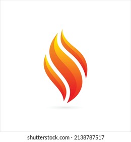 modern flame fire logo, fire vector sign